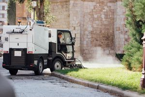 máquina lavadora de calles de agua