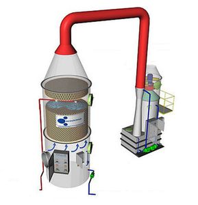 lavador de gases por vía húmeda