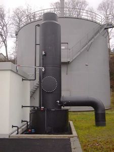 lavador de gases por vía húmeda