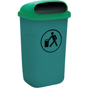 cubo de basura de acero