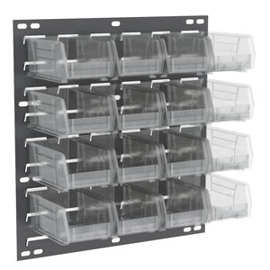 panel perforado con cubetas con abertura frontal