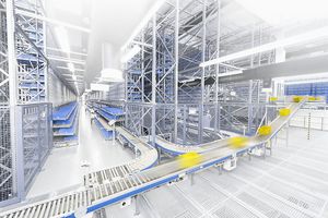sistema de estanterías dinámico / con paleta / para cajas / automatizado