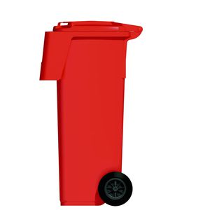 contenedor de residuos de PEAD / para residuos urbanos / con 2 ruedas / de seguridad