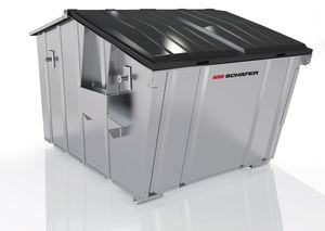 contenedor de residuos de acero galvanizado / de acero / para residuos urbanos / para reciclaje