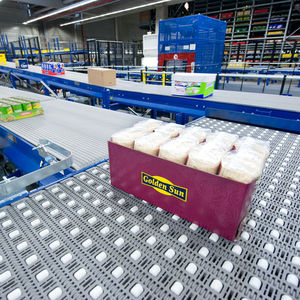 transportador de banda / para la industria alimentaria / para cajas / de cajas