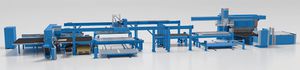 línea de producción de chapa / de piezas troqueladas / automática