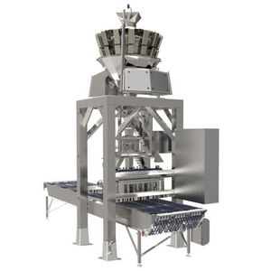 máquina rellenadora de pizzas controlada por PLC