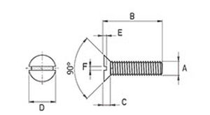 tornillo de cabeza avellanada