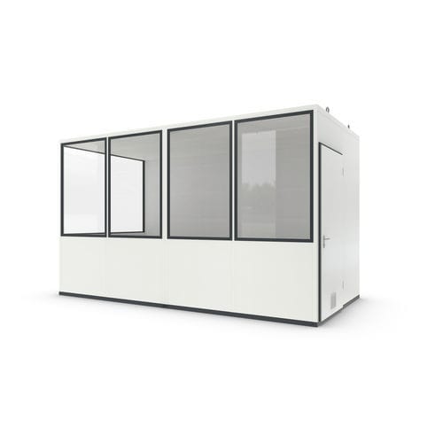 Sistema "room in room" de chapa - Basic 10 Office Plus - WSM – Walter Solbach Metallbau GmbH - de vinilo / con suelo de PVC