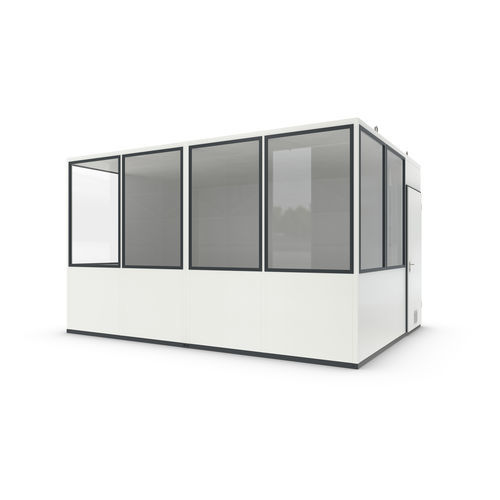 Sistema "room in room" de chapa - Basic 15 Starter Plus - WSM – Walter Solbach Metallbau GmbH - de fibra mineral / con suelo de PVC