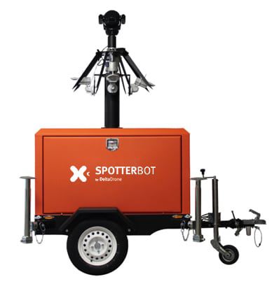 Poste de videovigilancia telescópico - SPOTTER BOT® - Tonner Drones - móvil