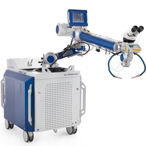 Sistema de soldadura láser de fibra - AL-CROSS - ALPHA LASER GmbH - semiautomático / con ruedas / para metal