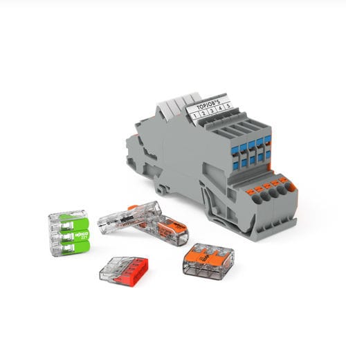 Conector de alimentación eléctrica - 224 series - WAGO - USB / rectangular / enchufable