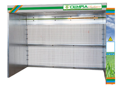 Cabina de pintura abierta - Olimpia - para aplicaciones aeronáuticas / con filtro