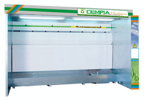 Cabina de pintura abierta - Olimpia - para aplicaciones aeronáuticas / con cortinas de agua