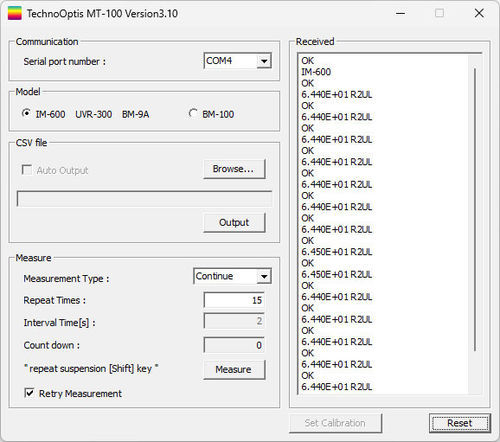 Software de medición - MT-100 - Techno Optis Co., Ltd. - de calibración / de filmación de inspección / Windows