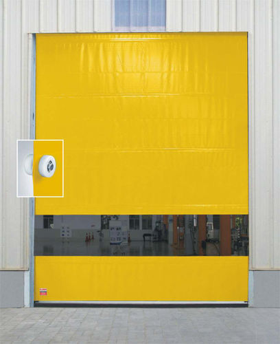 Puerta enrollable - Prime Plus 1 - Gandhi Automations Pvt Ltd - de tejido / de PVC / para exteriores