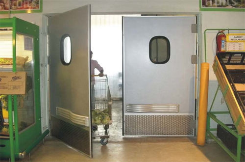 Puerta abatible - Gandhi Automations Pvt Ltd - de acero inoxidable / para interior / industrial