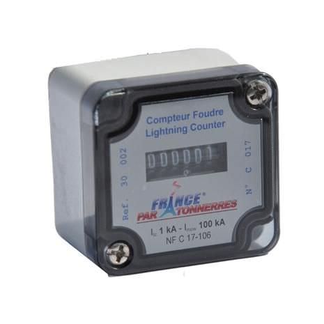 Contador de golpes de rayos electromecánico - 1 - 100 kA | 30002 - FRANCE PARATONNERRES - analógico