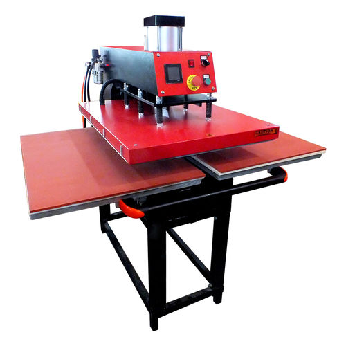 Prensa neumática - BY-041 - Guangzhou Baiyin Electronics Co.,Ltd - de transferencia térmica / doble / automática