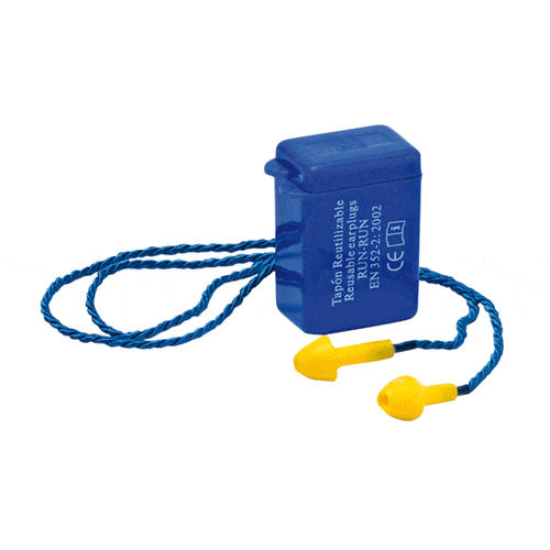 Tapónes antirruidos reutilizable - Run run - MEDOP SA - de silicona / con cordón / hipoalergénico