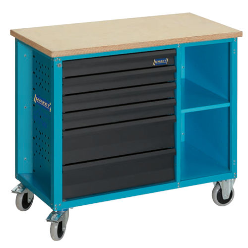 Banco de trabajo de madera - 177W-6  - Hazet - con cajones / móvil