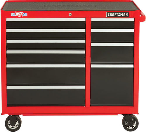 Armario de taller - CMST24110RB - Craftsman. - con ruedas / con 10 cajones / de acero