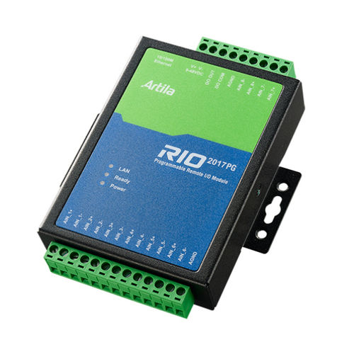 Módulo E/S analógico - RIO-2017PG - Artila Electronics - Ethernet / con salida de relé / remoto