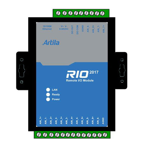 Módulo E/S analógico - RIO-2017BM - Artila Electronics - Ethernet / con salida de relé / remoto