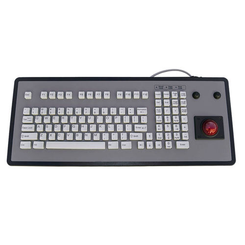 Teclado de mesa - KT-101-DVT-02 - k-tronic S.r.l. - de tecla mecánica / 101 teclas / con trackball