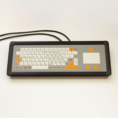 Teclado empotrable - KT-84-I-45 - k-tronic S.r.l. - de membrana / con tecla Fn / con ratón integrado de 3 teclas