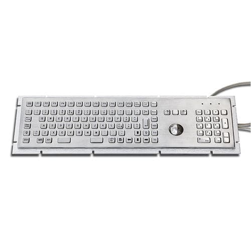 Teclado empotrable - KT-103-GIX-01 - k-tronic S.r.l. - de tecla mecánica / con tecla Fn / con ratón integrado de 3 teclas