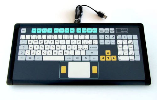 Teclado de mesa - KT-105-I-40 - k-tronic S.r.l. - capacitivo / 105 teclas / con alfombrilla táctil