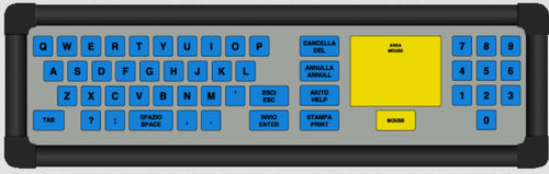 Teclado empotrable - KT-49-I-48 - k-tronic S.r.l. - de membrana / 49 teclas / con alfombrilla táctil