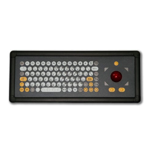 Teclado empotrable - KT-74-I-40 - k-tronic S.r.l. - de membrana / 74 teclas / con trackball