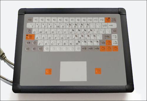 Teclado empotrable - KT-84-I-44 - k-tronic S.r.l. - capacitivo / 84 teclas / con alfombrilla táctil