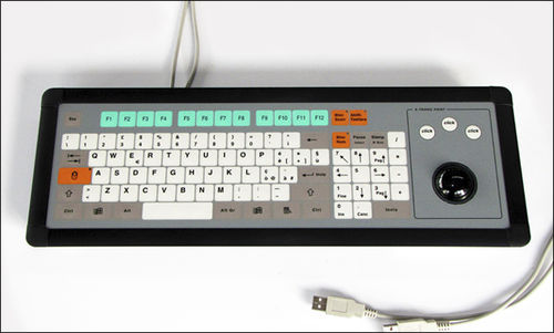 Teclado empotrable - KT-96-I-08 - k-tronic S.r.l. - de membrana / 96 teclas / con trackball