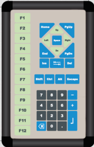 Teclado empotrable - KT-FUN-04 - k-tronic S.r.l. - de membrana / 40 teclas / industrial