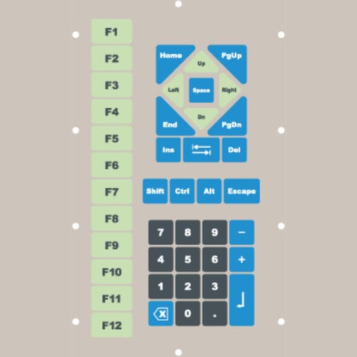 Teclado empotrable - KT-FUN-02 - k-tronic S.r.l. - de membrana / 40 teclas / industrial