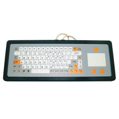 Teclado de mesa - KT-84-T-37 - k-tronic S.r.l. - de tecla mecánica / de membrana / con ratón integrado de 3 teclas