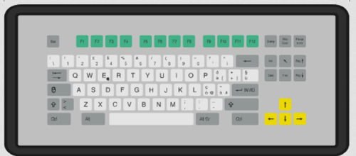 Teclado de mesa - KT-84-T-40  - k-tronic S.r.l. - de tecla mecánica / de membrana / 84 teclas
