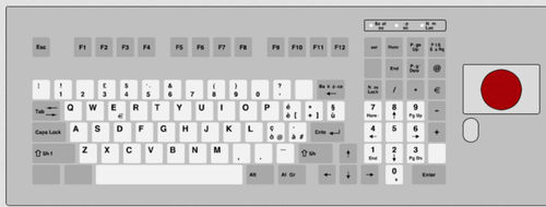 Teclado empotrable - KT-101-PI-02 - k-tronic S.r.l. - de tecla mecánica / 101 teclas / con trackball