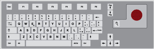 Teclado empotrable - KT-71-PI-01 - k-tronic S.r.l. - de tecla mecánica / 71 teclas / con trackball