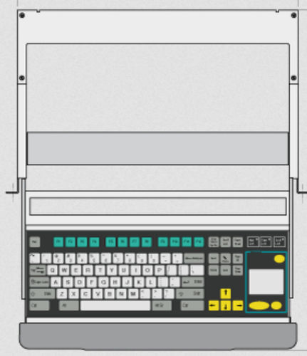 Teclado montado en rack-cajón - KT-84-C-10 - k-tronic S.r.l. - de tecla mecánica / de membrana / 84 teclas
