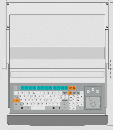 Teclado montado en rack-cajón - KT-96-C-10 - k-tronic S.r.l. - de tecla mecánica / de membrana / 96 teclas