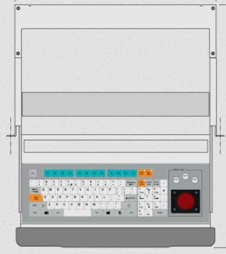 Teclado montado en rack-cajón - KT-96-C-25 - k-tronic S.r.l. - de tecla mecánica / de membrana / 96 teclas