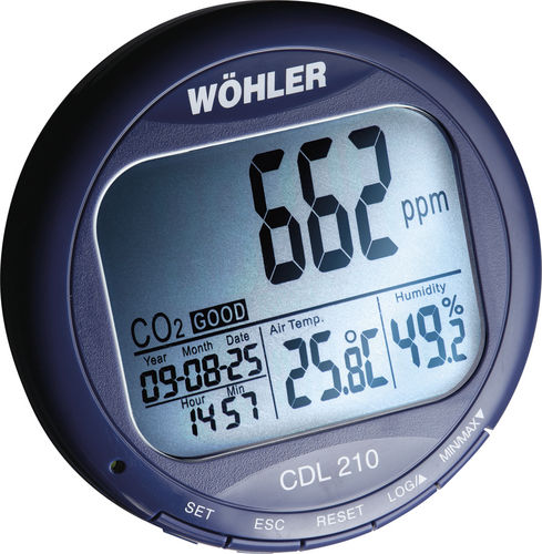 Registrador de datos de temperatura - Wöhler CDL 210 - Wöhler - de humedad / de CO2 / USB