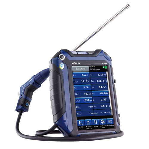 Analizador de oxígeno - 0 - 100.000 ppm; max. 800 °C  | Wöhler A 550  - Wöhler - de dióxido de carbono / de gas / de gas de combustión
