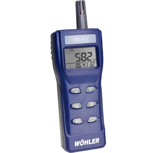 Instrumento de medición de la calidad del aire interior - T, rF | Wöhler KM 410 - Wöhler - de CO2 / CO / portátil