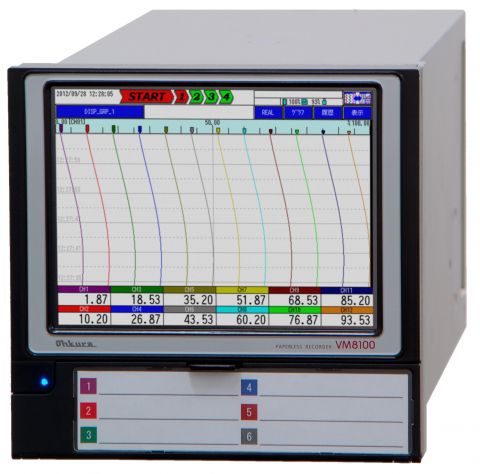 Registrador sin papel - VM8100A - Ohkura Electric - con pantalla táctil